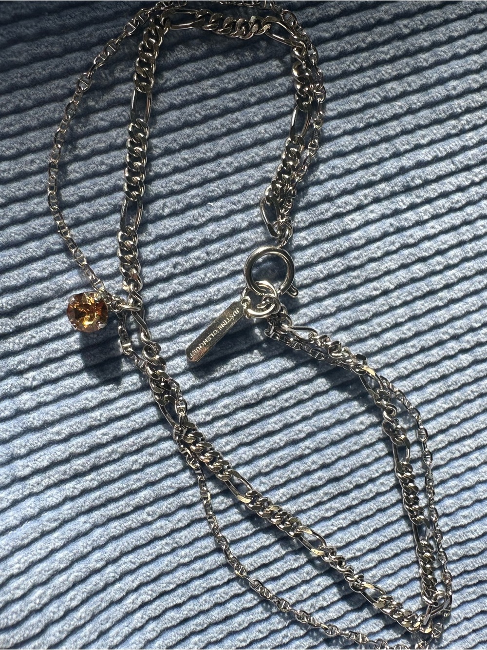 LOT Justine Clenquet Silver Multi-Chain Necklace and Flower Choker